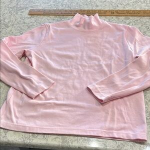 Vintage Reference Point Pink Long Sleeve Turtleneck Top